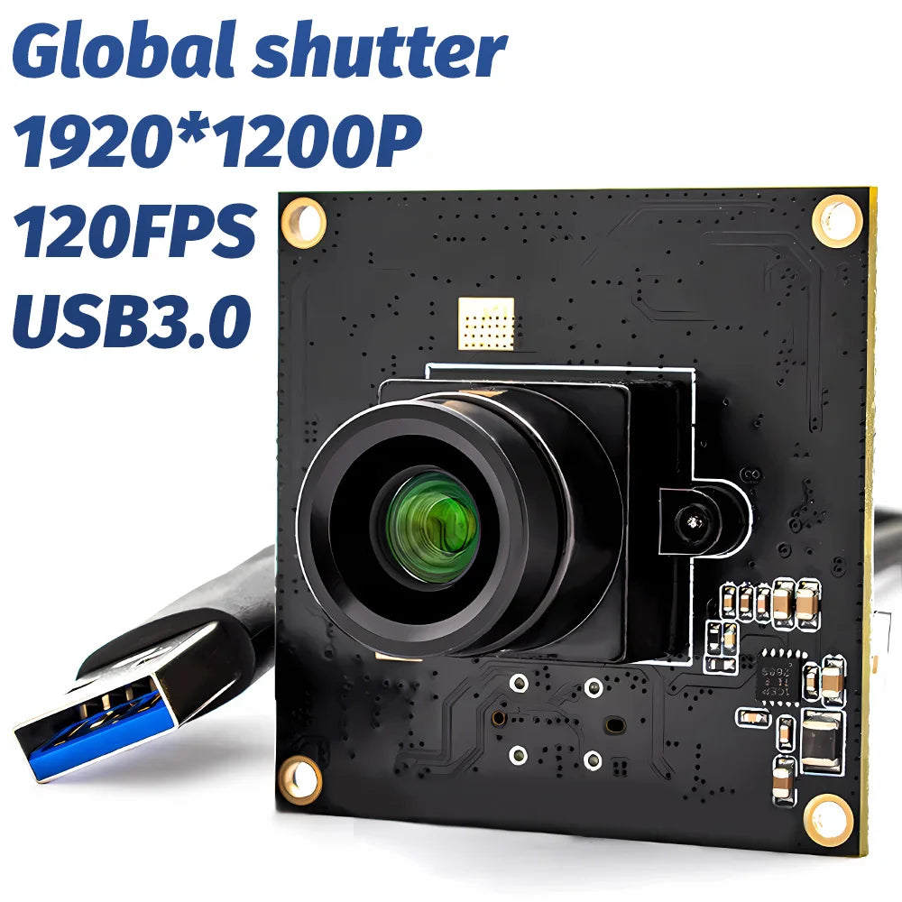 USB3.0 Global Shutter Camera Module 2.3MP 120FPS High Frame Rate Webcam With No Distortion M12 Lens Plug And Play For Video Live