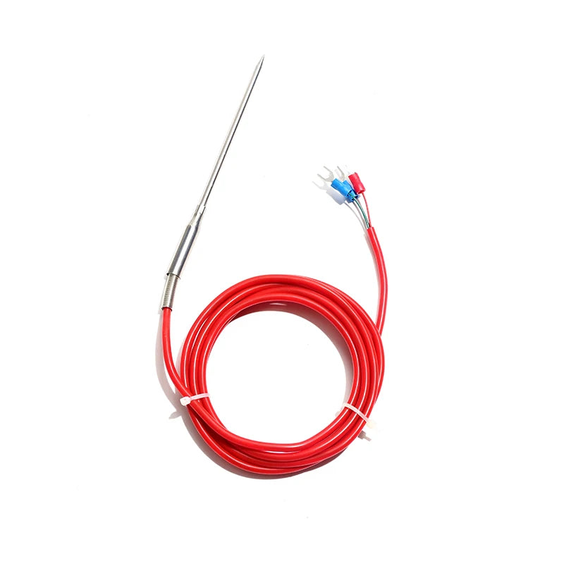 PT100 RTD Penetrating Temperature Thermistor Probe 4x50mm 4x100mm 4x150mm PT1000 Needle-shaped Thermal Resistance Sensor