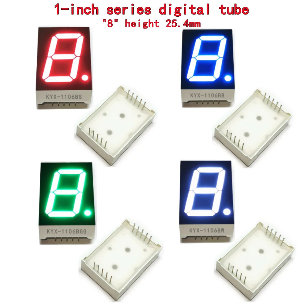 10PCS 1.0-inch digital tube 24mmX34mm digital display screen "8" high 25.4mm 7-segment digital tube 1106series