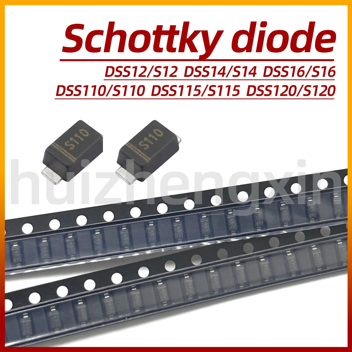 20PCS DSS12 S12 DSS14 S14 DSS16 S16 DSS110 S110 DSS115 S115 DSS120 S120 1A Schottky diode SOD-123FL