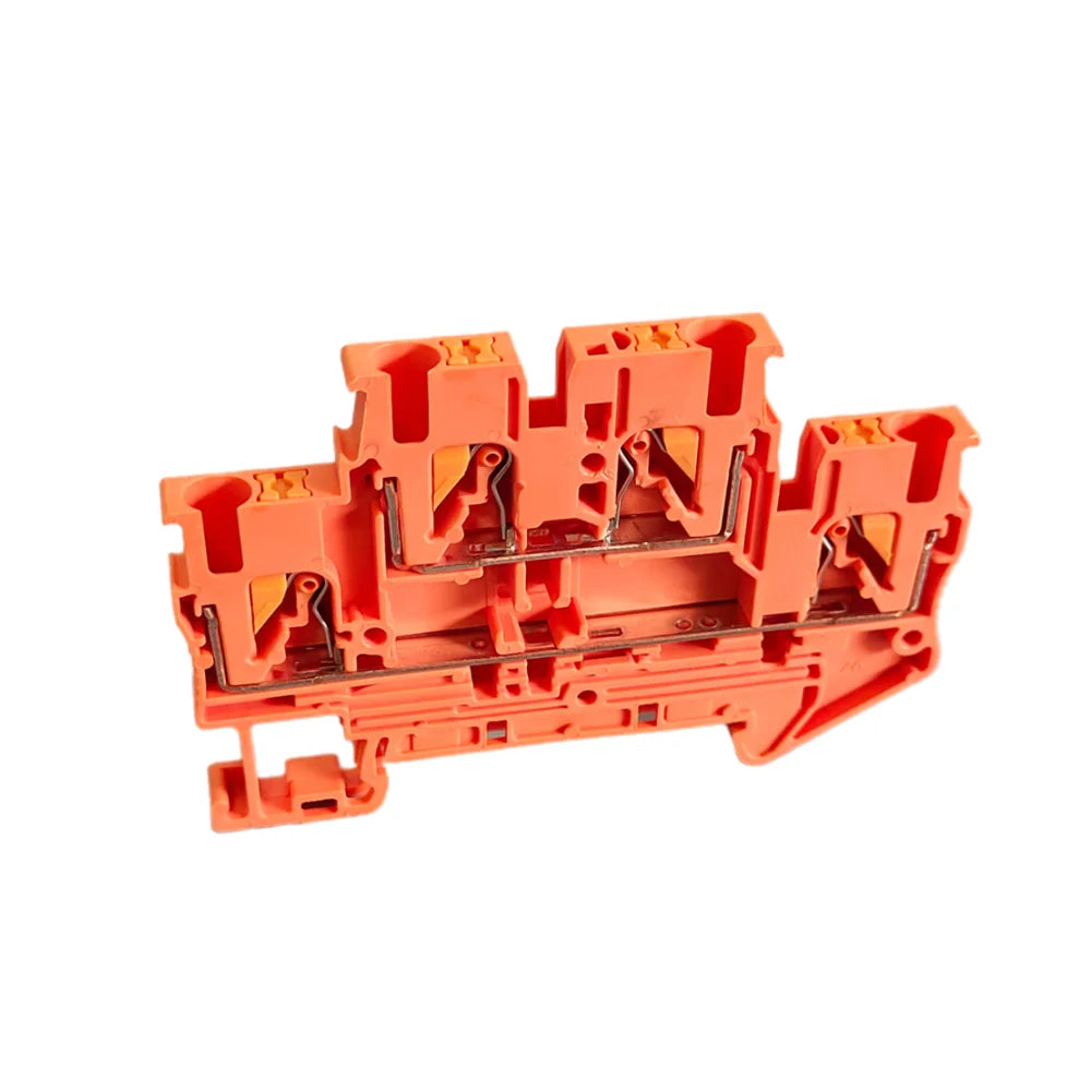 10Pcs PTTB-2.5 Double Level Push-in Din Rail Terminal Block 2 Layer 2.5mm² Plug Cable Electrical Wire Connector PTTB 2.5
