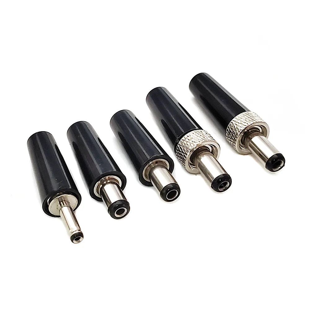 5/10PCS DC Power Plug Connector 5.5*2.5 / 5.5*2.1 / 3.5*1.35mm DC Male Plug with Lock Welding Line DIY