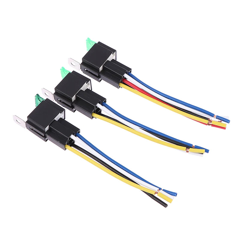 (HB05)1Pc 4 Pin 5 Pin 30A Auto Relay With Fuse Coil Voltage 12V/24V DC Relay Vehicle Rel Fused Relay