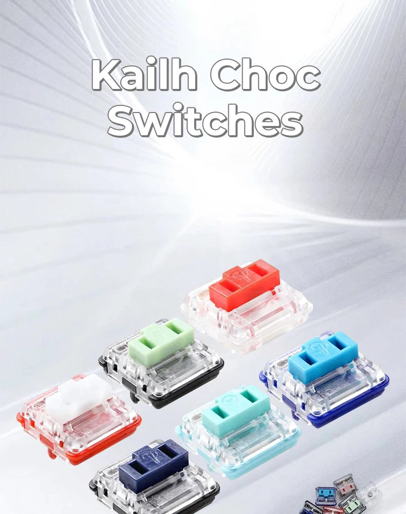 Kailh Low Profile Choc Switch 1350 Chocolate Keyboard Switch Clicky Tactile Linear Multicolor Switch Mechanical Keyboard Laptop