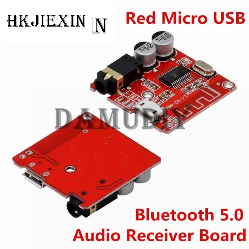 JX 10Pcs Bluetooth Audio Receiver Board Bluetooth 5.0 MP3 Lossless Decoder Wireless Stereo Music Module 3.7-5V XY-BT-Mini TYPE-C
