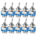 10pcs ON-OFF-ON / ON-ON Miniature Toggle Switches Mini MTS-102 103 202 203 Power Button Switch Car
