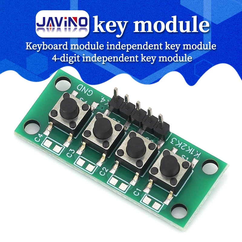 1x4 Single Row 4 Independent Push Button Module Arduino Electronic Experiment Teaching Development Board