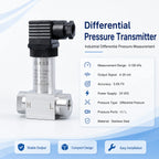 Industrial Differential Pressure Sensor 0-100kPa 4-20mA Stainless Steel Transmitter for Air Gas Water