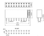 10pcs 2.54mm Double Row Female Header Socket 2.54mm Pitch 2*2p 3p 4p 5p 6p 8p 10p 12p 40p Pin Connector