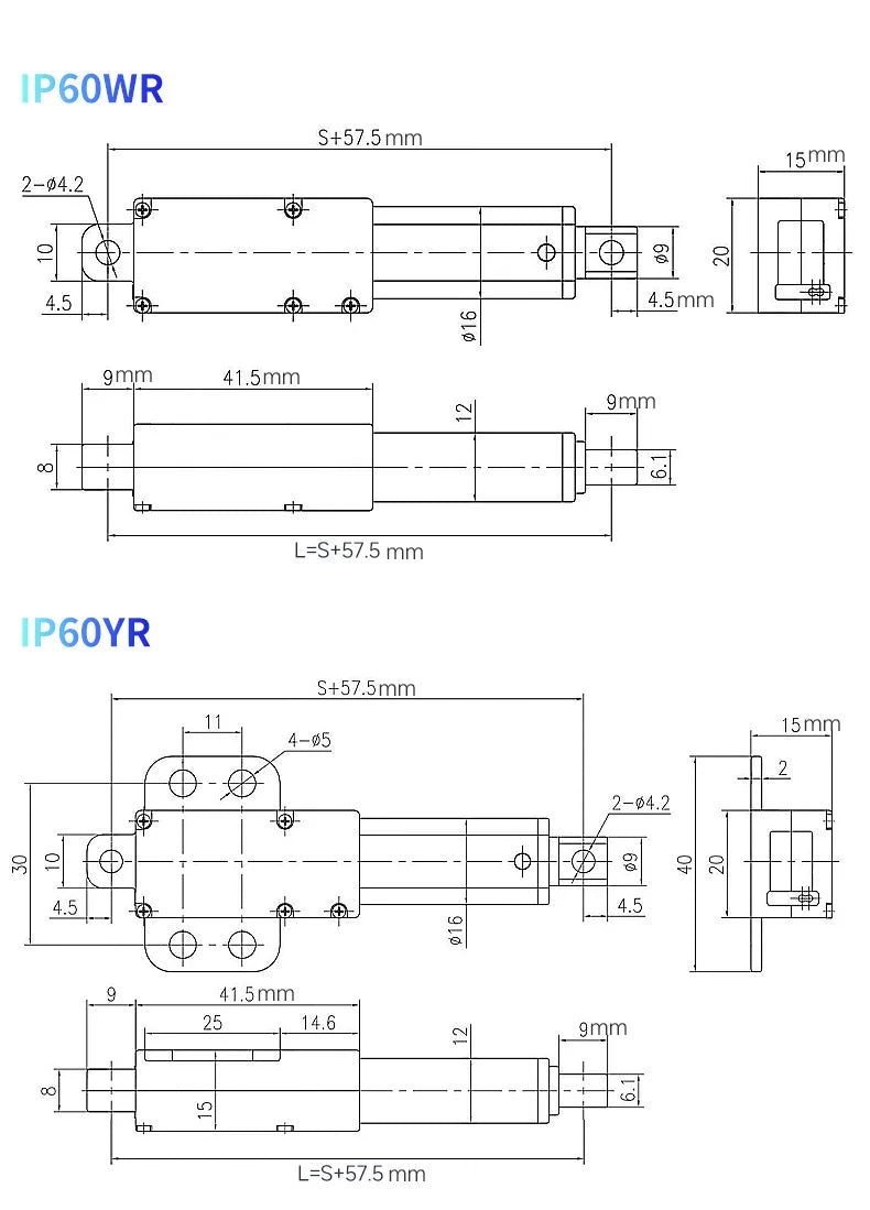 Mini Electric Linear Actuator 6V 12V 24V 150N-20N Push Rod with Rocker Switch & Bracket for Robot Cabinet Shutter Cosplay
