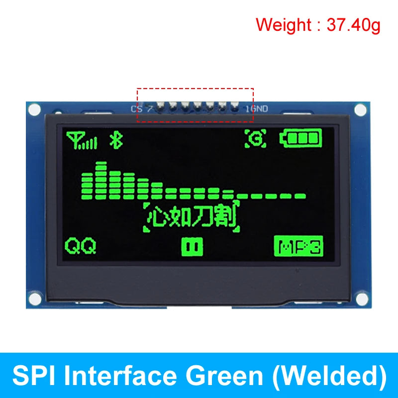 TZT 2.42" 2.42 inch LCD Screen White  Yellow 128x64 OLED Display Module IIC I2C SPI Serial for C51 SPD0301