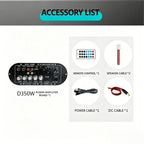 Woopker D350W HIFI Bass Power Amplifier 100W Bluetooth/USB/TF/FM Amplifier board Dual Mic AD/DC Digital Amplifier Board for home