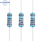 100pcs 0.5W 1/2W Metal Film Resistor color Ring Power Resistor 0.1~1M 2 4.7 10R 47 100 220 360 470 1K 2.2K 10K 22K 4.7K 100KOhm