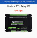 Waveshare Industrial Modbus RTU Relay Module with 8/16/32-channel RS485 interface and isolation
