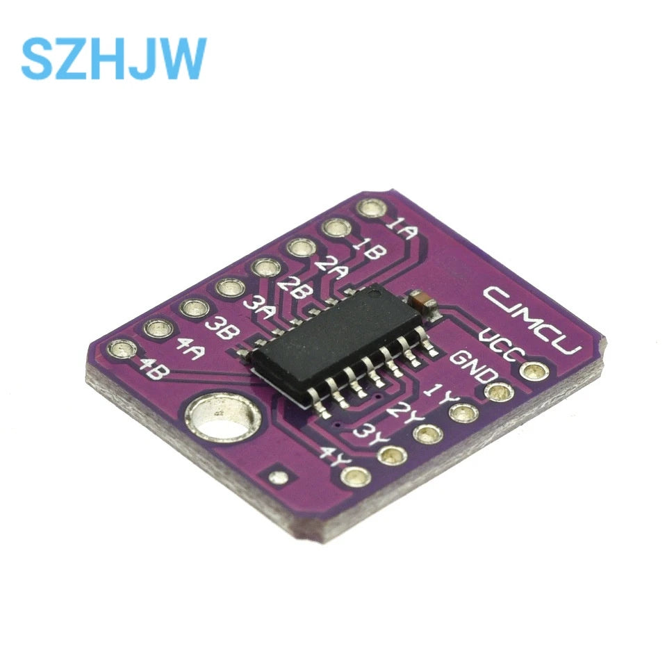 1-10PCS SN74HC00D Quad 2-Input NAND Gate IC Module DIP-14 5V Logic Level Converter for Digital Circuit DIY Electronics Projects
