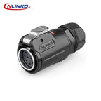 CNLINKO M24 PBT Waterproof Circular Solder Type Connector Female Plug+Male Mating Socket for Industrial Signal & Power Systems