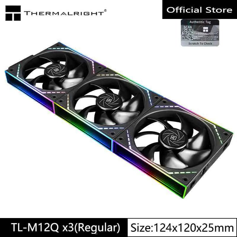 Thermalright TL-M12Q  Computer case cooling fan, wireless splicing/infinity frame/high performance fan