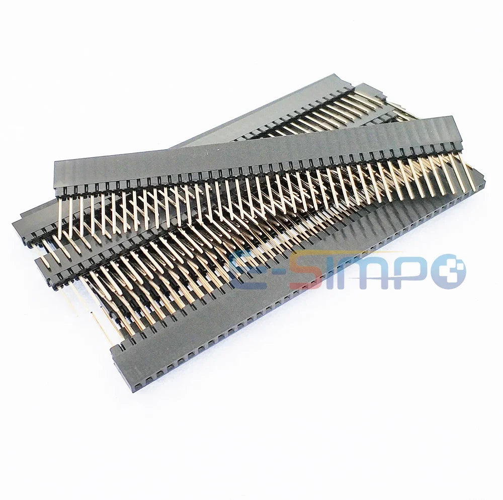 5pcs 2.54mm PC104 1X40P Single Stackable Rohs 1U Gold PC12.2mm PH11 6T PCB Industrial Female Pin Header Connector Socket Strip