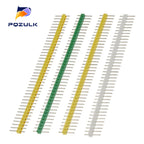 10PCS 1X40 Pin Red Blue Double Row MALE 2.54MM PITCH Pin Header connector Strip 1*40P 40Pin FOR PCB BOARD ARDUINO