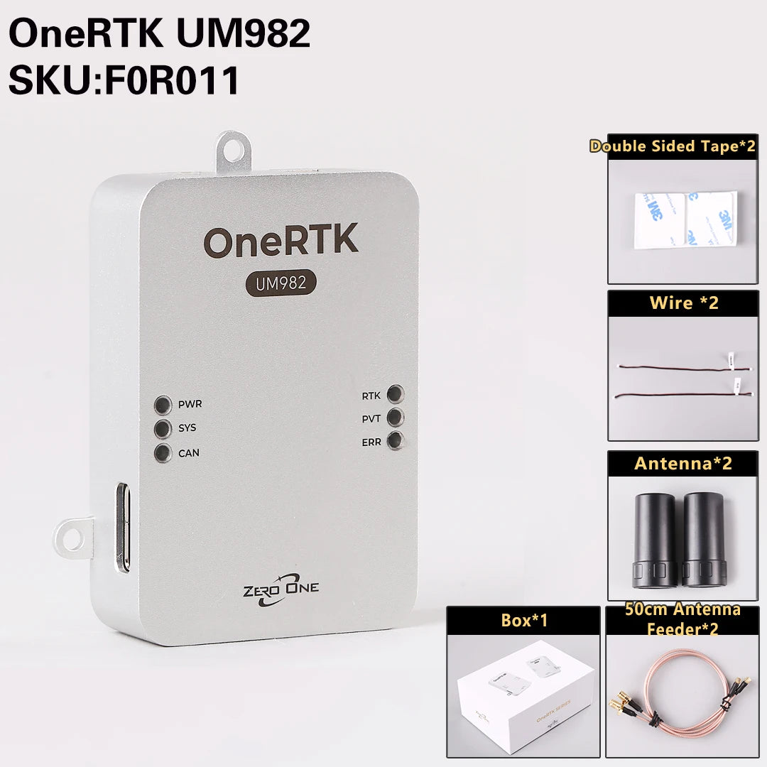 Zero One OneRTK UM982 Dual-Antenna Direction Finding RTK Module with Compass for Plant Protection & Mapping