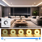 Wall Touch Wifi Bluetooth COB LED Neon Strip Light 220V Dimmable 23key Remote Control Power Kit AC 220V 288LED/m Waterproof Rope