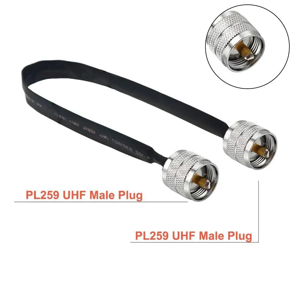Door/Window Pass Through Flat RF Coaxial Cable BNC Male Female to BNC Q9 Male 50 Ohm RF Coax Pigtail Extension Cord Wire