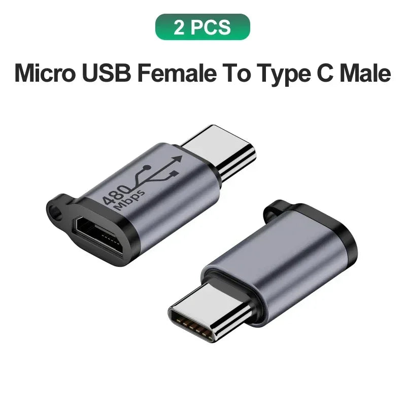 USB C Adapter Type C To Micro To Mini USB Female Converters for IPhone 14 13 Xiaomi Samsung for Lightning Male Charger Adapter