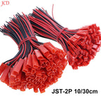 JCD For LED Lamp Strip RC Toys Battery 26 AWG JST Plug Connector 2 Pin Male Female Plug Connector Cable Wire  10/30cm