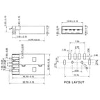 10pcs/lot USB Data Interface 2.0 4Pin A Type USB Male Head Sinking Board Patch Plug Socket Soldering Wire