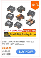 5Pcs SMD Common Mode Filter  300 500 700 1000 3000 ohm 4A 5A 15A High Current Common Mode Choke Coil Chip Inductor ACM7060 7x6mm