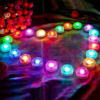 RGB Submersible Lights Remote Control Underwater Led Light Battery Operated Night Lamp For Halloween Vase Wedding Party Decor