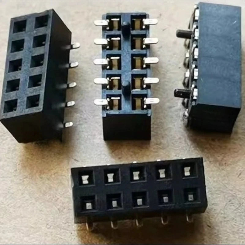 100pcs 2.54mm PH5.0 SMD wt Alignment Pin 2X3/4/5/6/7/8/10P Short Profile PH5 Dual Row Goldplate Rohs PCB Female Header Connector