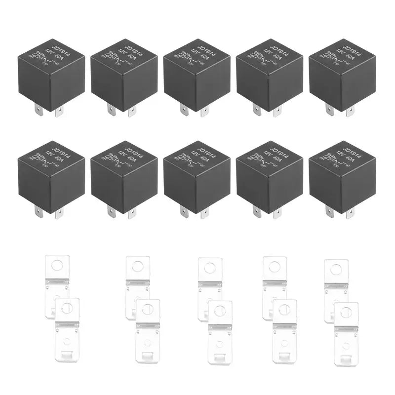 M93K-10 Pcs 5 Pin 12V Relay Switch (SPDT) (30/40 Amp) 12 Volt Automotive Relay For Automotive Fans