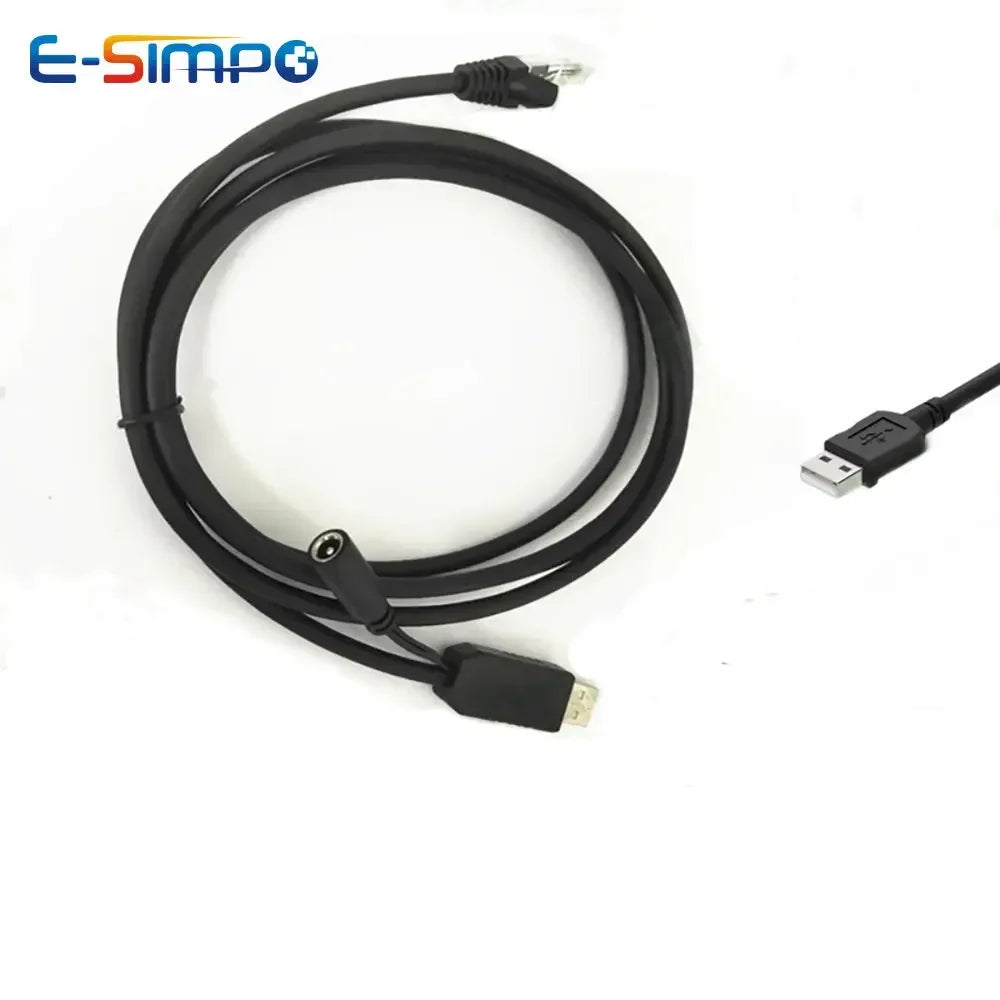 2pcs 2mtr RS232 Serial USB Cable for BarCode Scanner Datalogic Magellan M3200 3200VS 3200vsi 12V Power Supply