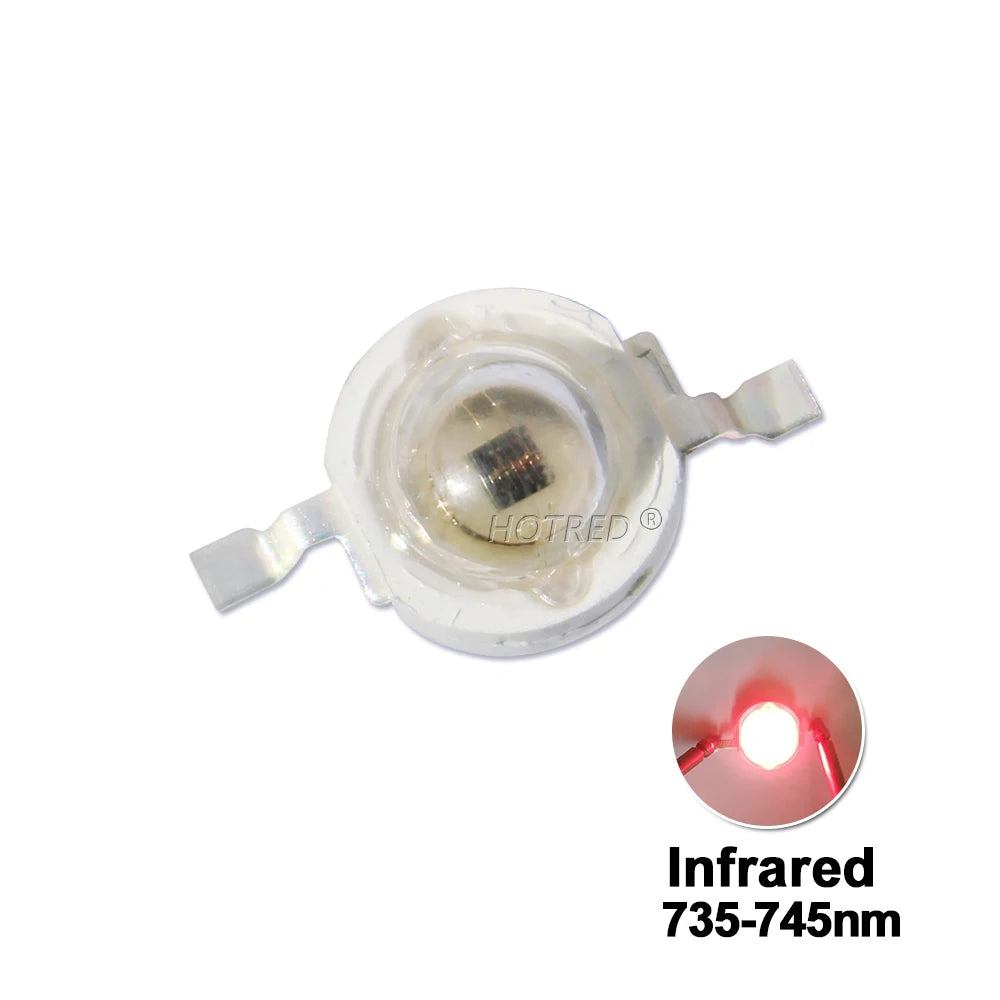 5-10pcs 1W 3W High Power LED IR 730nm 760nm 810nm 850nm 880nm 940nm 980nm 1050nm Diode Light Lamp for Night Vision CCTV Camera