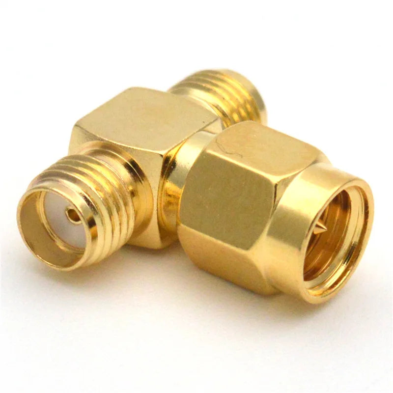 SMA 3 Way Adapter SMA Male to Dual 2 SMA Female Splitter 'T' Type Connector Adapters