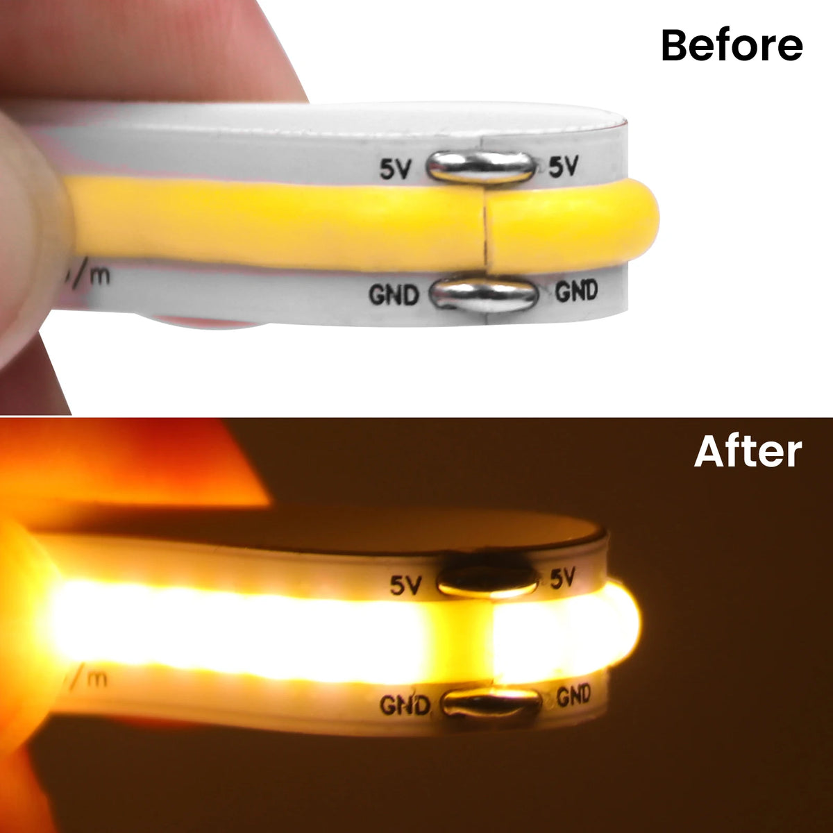 5V USB COB Led Strip Light 320 Leds/M White/Red/Green/Blue/Ice Blue/Pink PCB 3MM 5MM 8MM Flexible Ribbon Night Lamp TV Backlight