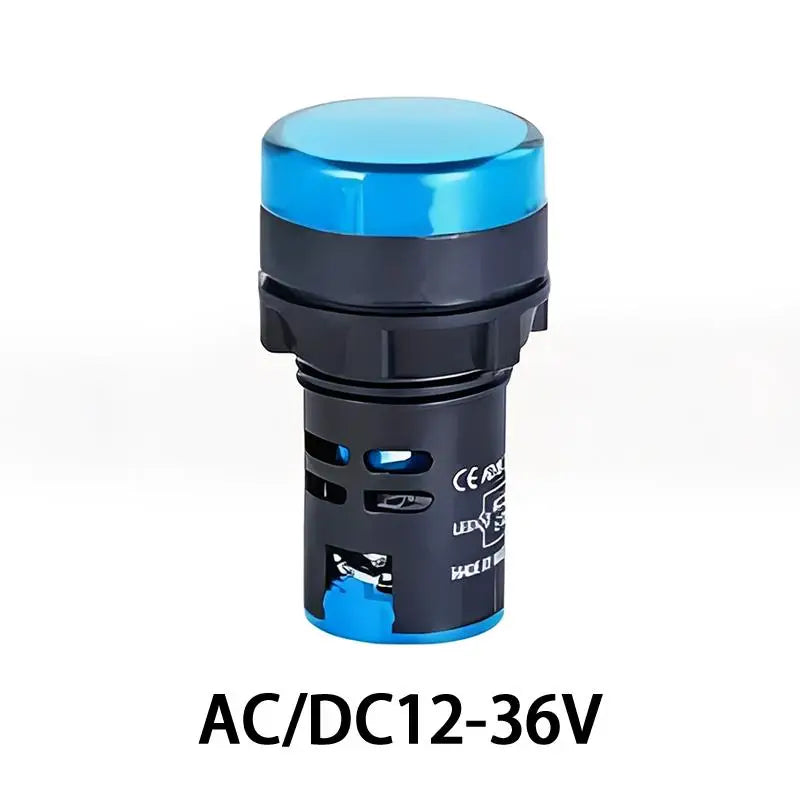 Indicator Signal Lamp Light AD16-22DS 22mm Panel Mount DC 12V 24V 110V 220V 380V Red Green Yellow Blue White LED Bulbs 20mA