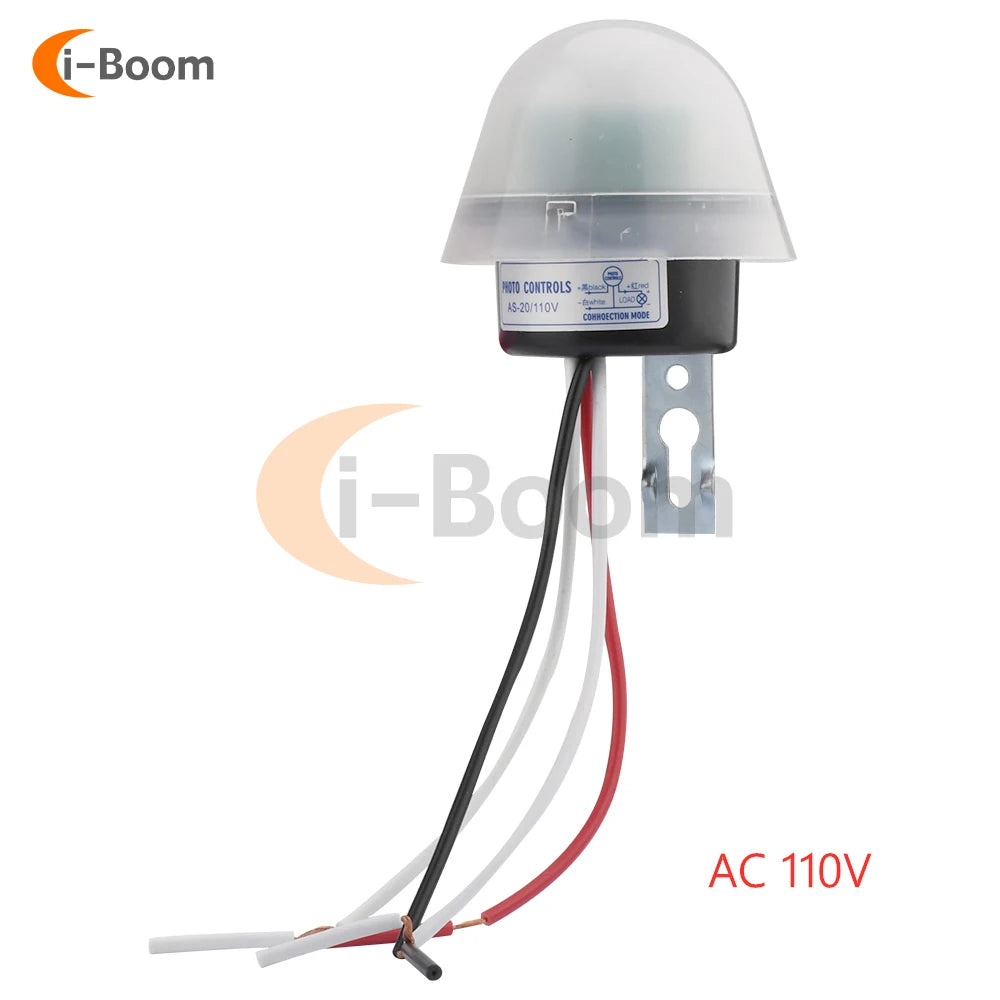 Waterproof Sensitive Auto Photo Switch AS-20 DC 12V AC 110V 220V 10A On/Off Photocell Street Light Switch Sensor Switch Tools