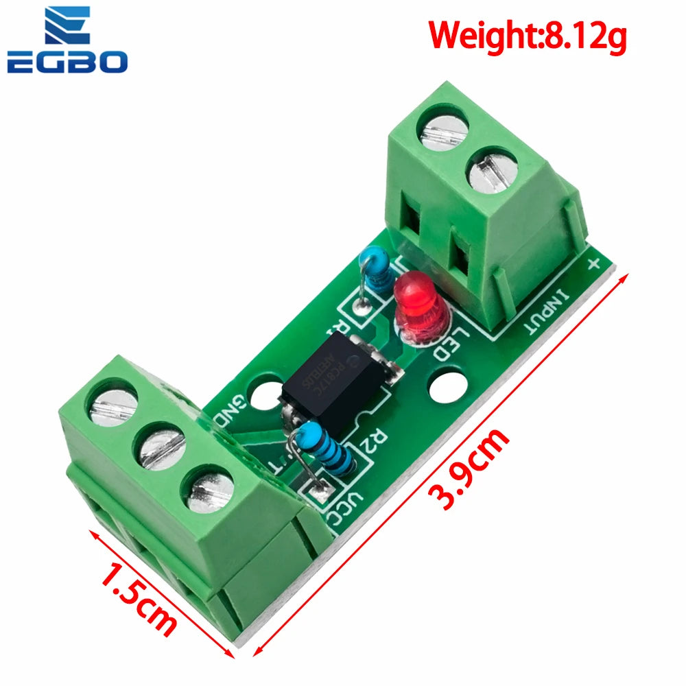 1~20PCS 3V~24V 1 Channel Way Optocoupler Isolation Module PC817 EL817 Photoelectric Isolator Rail Holder PLC Drive Motor Board