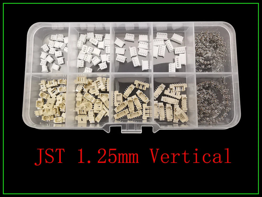 1Box SH 1.0/JST 1.25mm/ZH 1.5mm/PH 2.0mm/SM/SYP/XH 2.54mm/VH 3.96mm Pitch Male Female Housing Terminal Pin Header Wire Connector