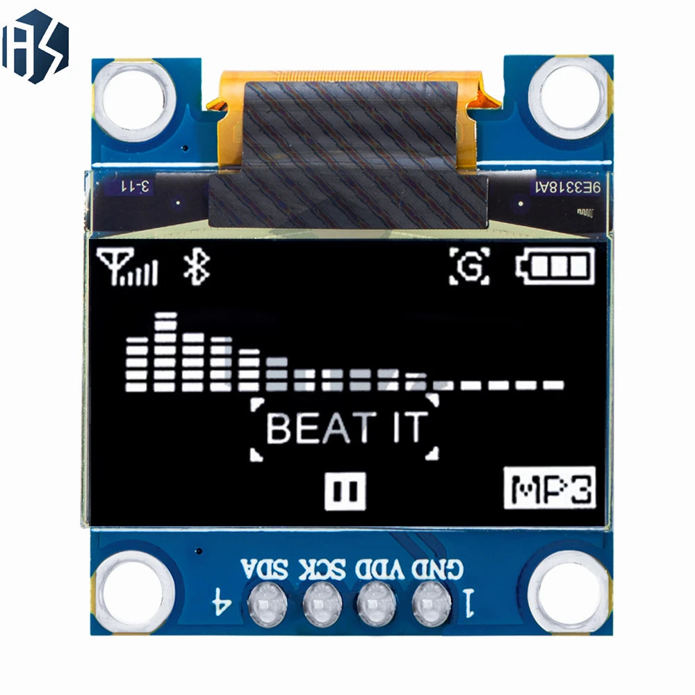 ‌0.96 Inch I2C SSD1306 OLED Display Module – 128x64 Dual-Color (Yellow/Blue) Screen for Arduino, Raspberry Pi & ESP32 Projects