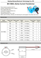 Current Transformer Sensor 05 Class BH-18BCL 50/5 100/5 150/5 High Precision Din Rail Current Transformer for Current Metering