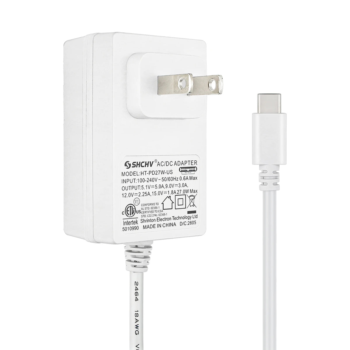 PD 27W USB-C Power Supply 5V 5A Type-C Interface EU US UK AU Plug Power Adapter Charger for Raspberry Pi 5 4B