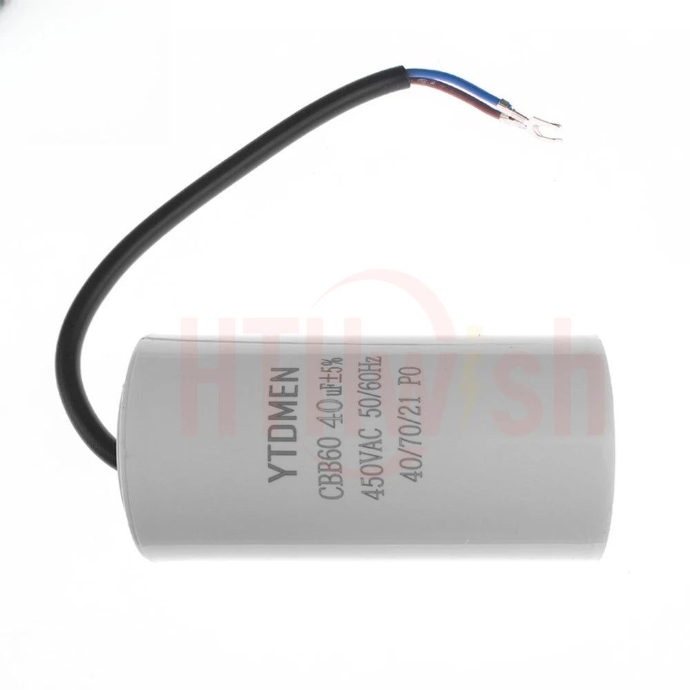 1pc CBB60 Motor Run Capacitors 5% for Washing Machine 450V 3UF 4UF 5UF 6UF 8UF 10UF 12UF 15UF 18UF 20U 450VAC Starting Capacitor