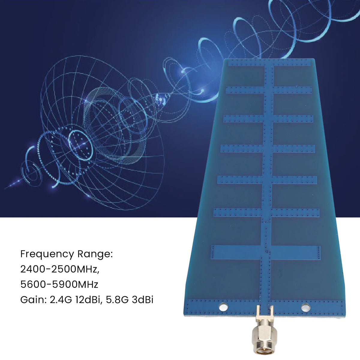 WiFi Directional PCB Yagi Antenna 12dBi Lightweight 2.4GHz WiFi Directional Yagi Antenna Wide Compatibility for Wireless Card