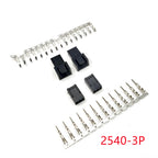 5/10Sets 2540 3+1P KF2510 3P Male Female Connector Housing 4Pin 2.54mm Pitch Black with Metal Terminal Pins