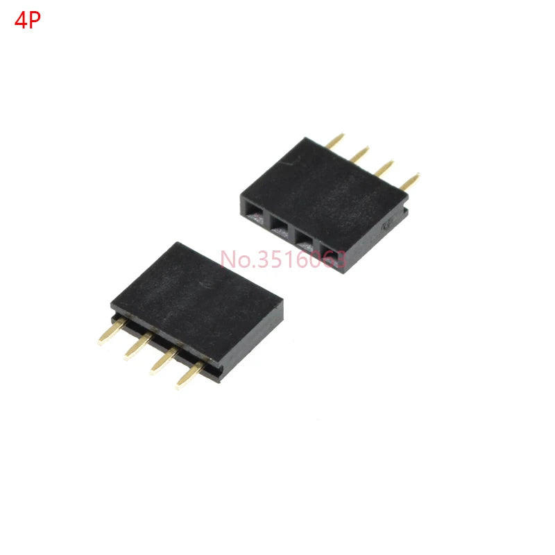 10PCS 2/3/4/5/6/7/8/10/12/16/20/40 Pin Single Row Straight Pin Female Header 2.54MM Pitch Connector Socket 2P/3P/4P/16P/20P/40P