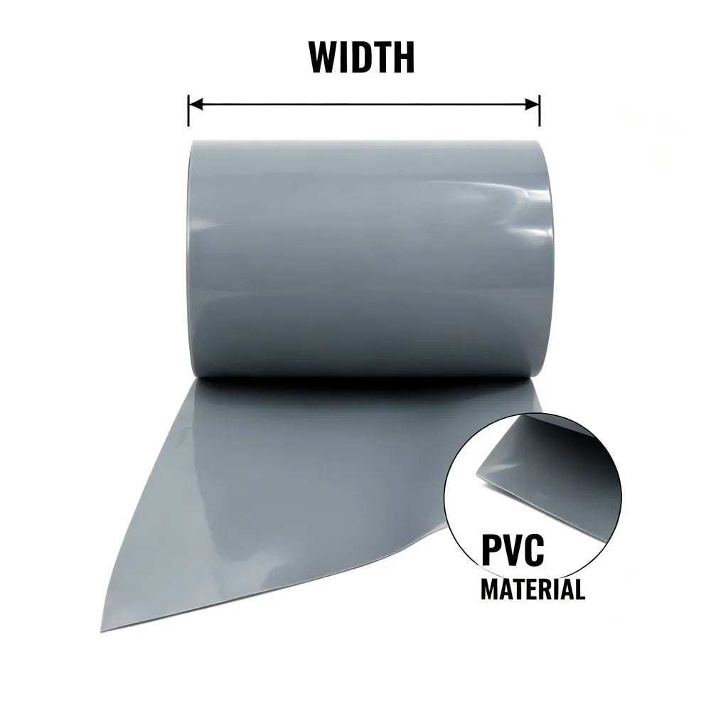 Gray 18650 Lithium Battery PVC Heat Shrink Tube, 30mm-100mm Width, Battery Pack Sleeve Insulation Protective Shrink Sleeve