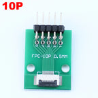 1pcs 4P-- 50P 0.5mm Pitch Connector SMT Adapter to 2.54mm 1.00 Inch Hole FPC FFC Cable Welded Board + Double Row Straight Pin